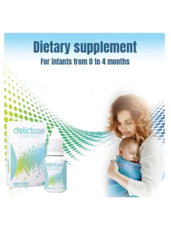 Delictase Lactase Enzyme Oral Drops 15ml - Image 2